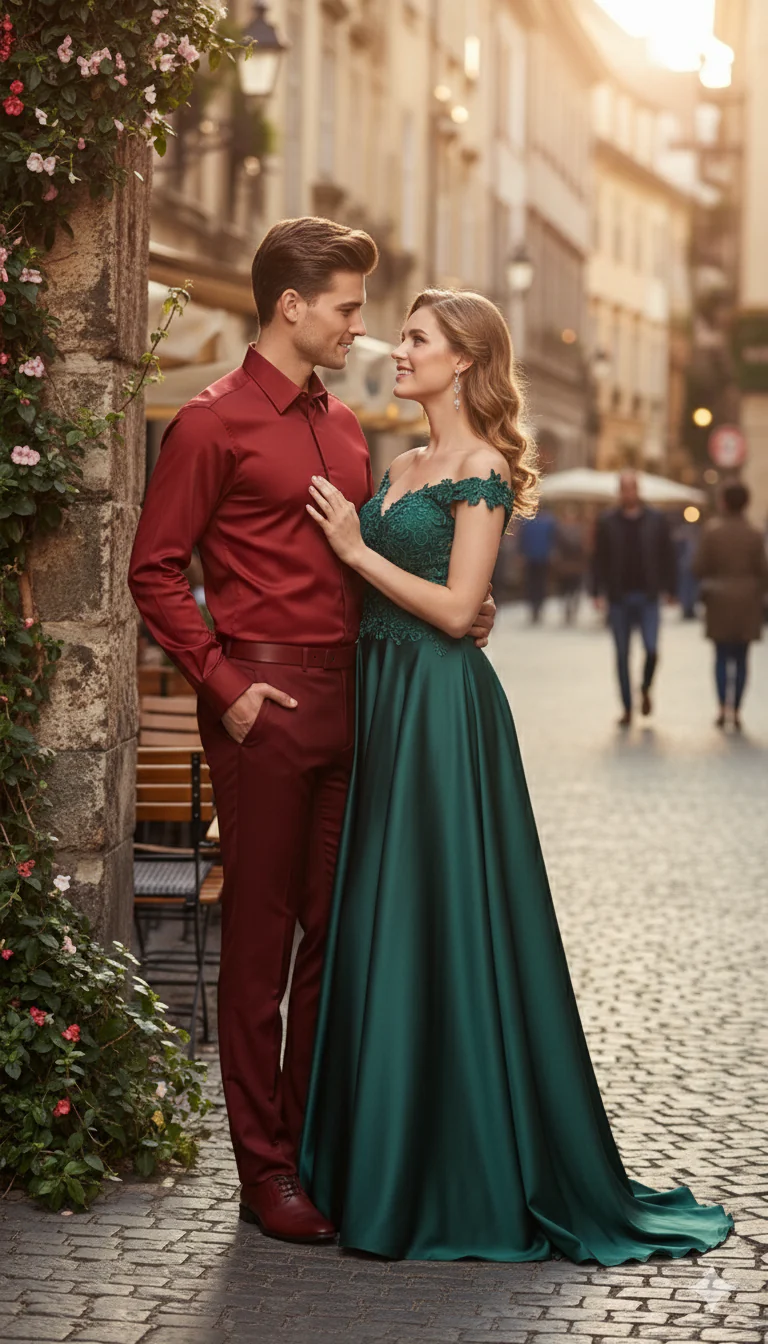 Men’s Red Satin Dress Shirt – Luxury Long Sleeve Formal Shirt for Parties, Weddings, and Business Wear - Image 5