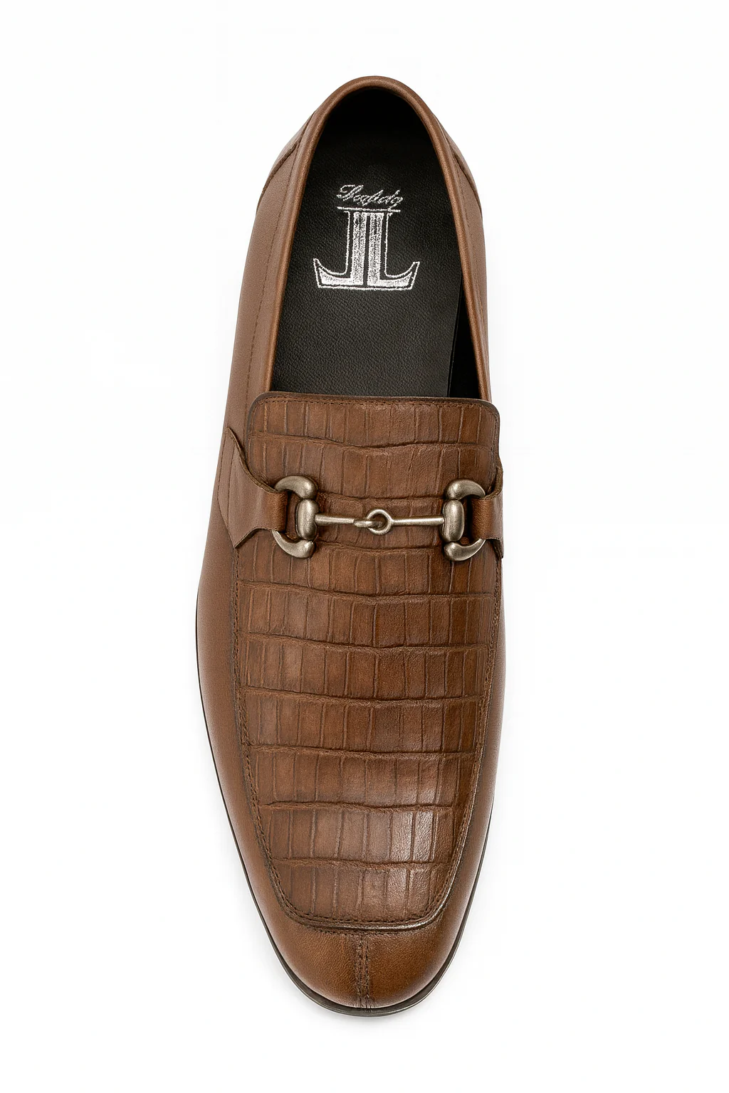Men’s Regal Brown Slip-On Shoes – Genuine Crocodile & Calfskin Leather - Image 3