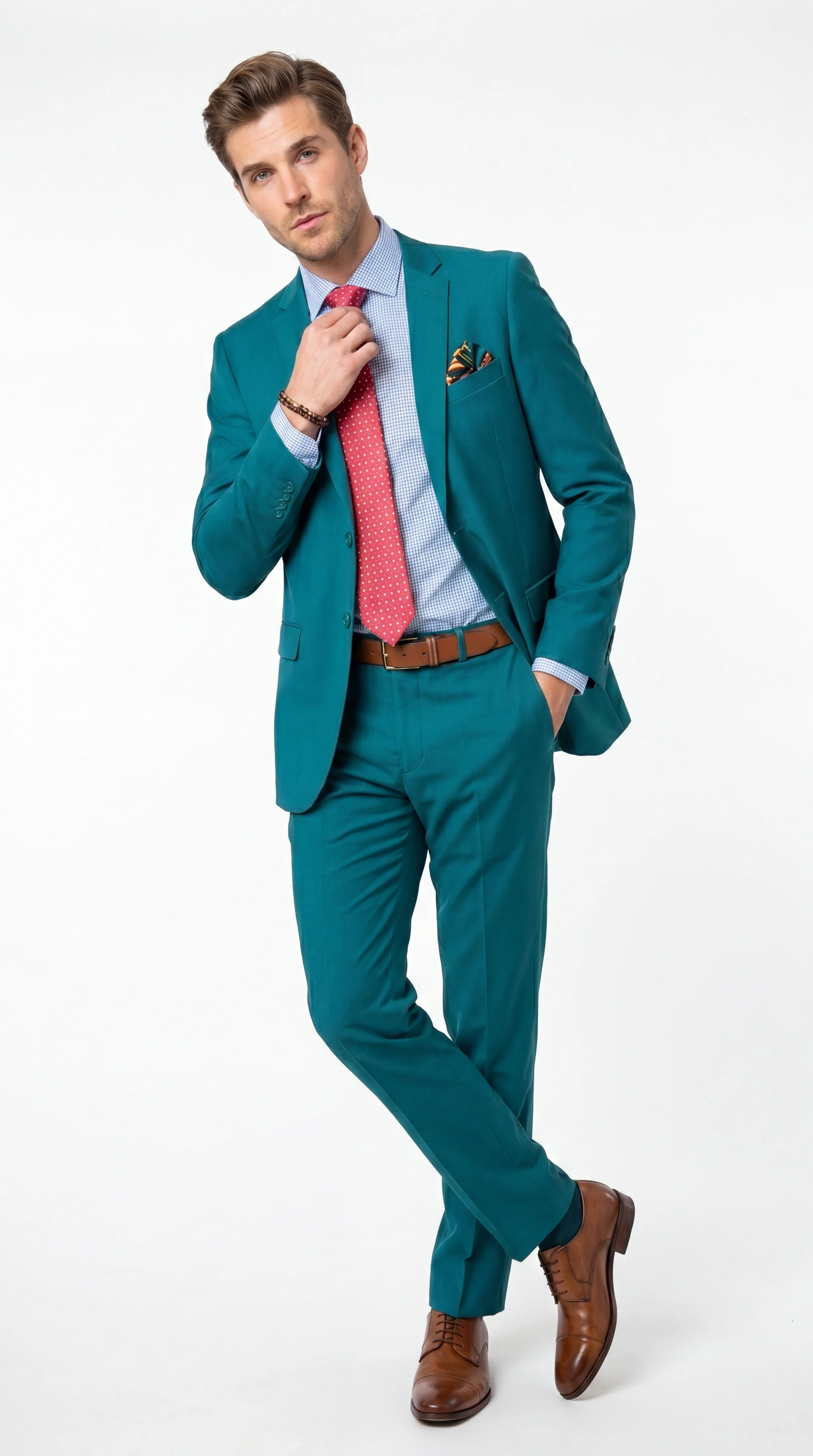 Men’s Teal Green Dark Turquoise Suit – Elegant Formal Suit for Business, Wedding, Party and Modern Style Wear - Image 13
