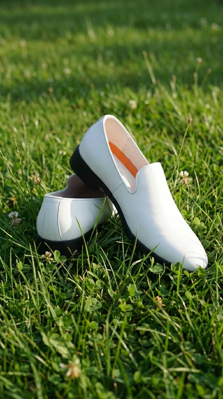 Men’s White Plain Toe Slip On Loafer Dress Shoes – Classic Formal Lightweight Shoes for Wedding, Party and Business Wear - Image 10