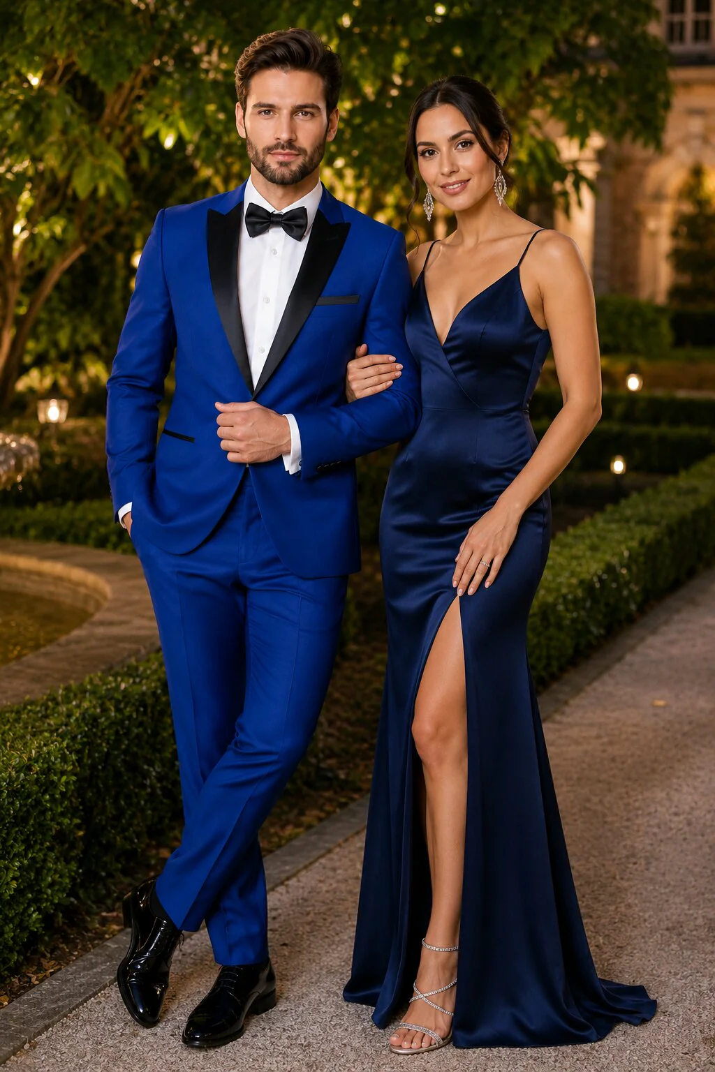 Men'S 1 Button Royal Blue Tuxedo Black Lapeled Dress Suits For Men Dinner Jacket - Image 6
