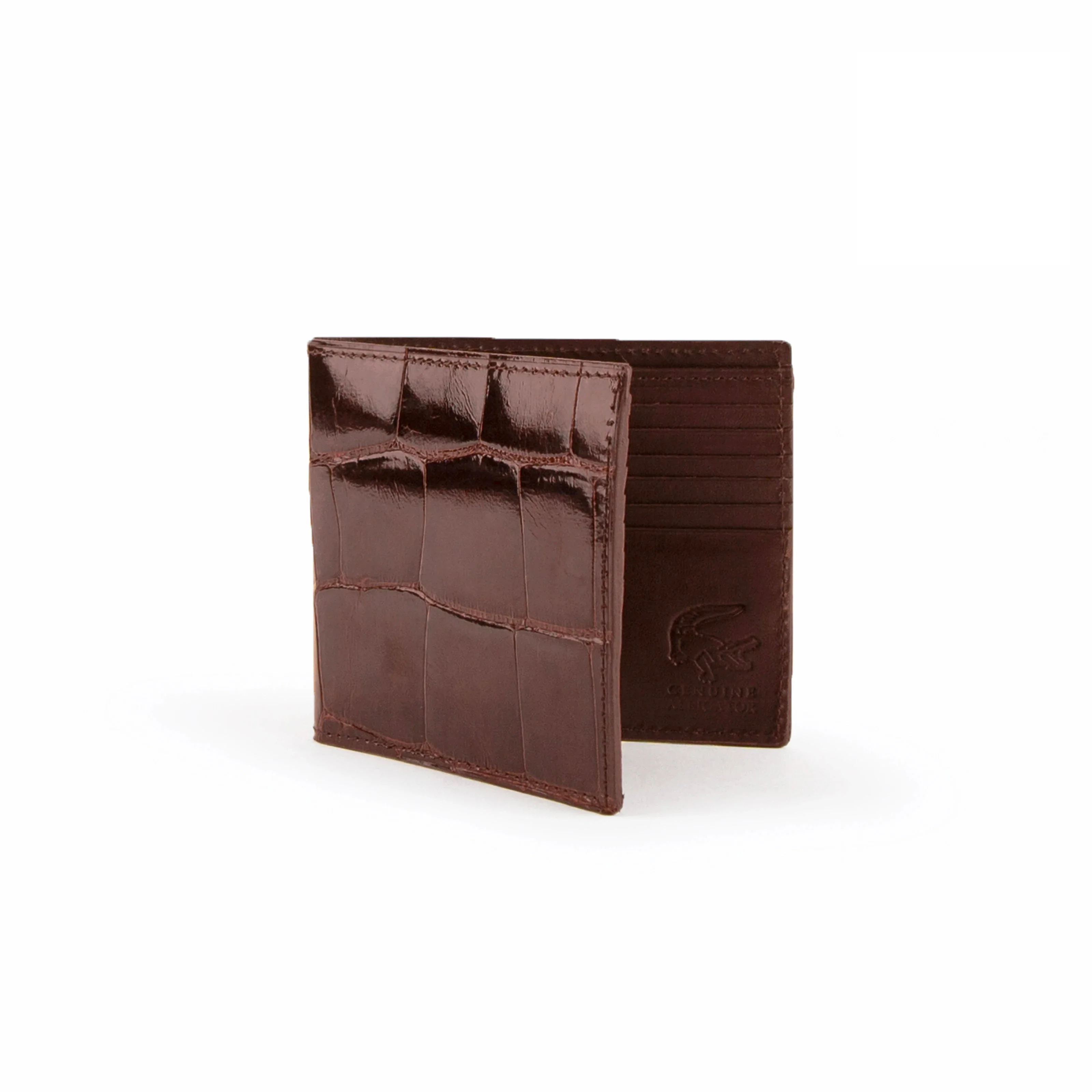 Men's Genuine Exotic Animal Skin Ferrini Hornback Crocodile Card Holder by Ferrini USA - Image 2