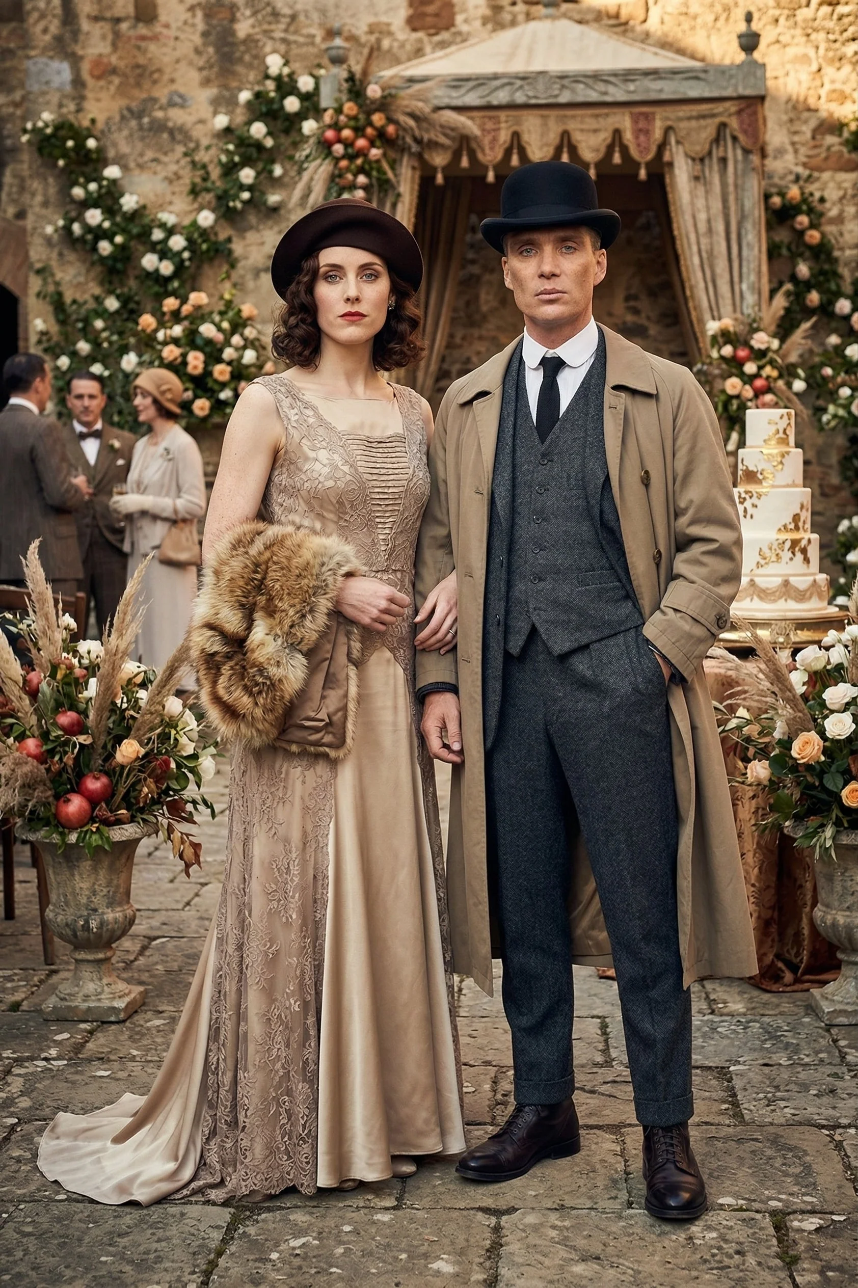 Mens Beige Vintage Style Trenchcoat Overcoat + Suit + Hat – Classic Long Trench Coat Inspired by Peaky Blinders Formal 1920s Package - Image 11