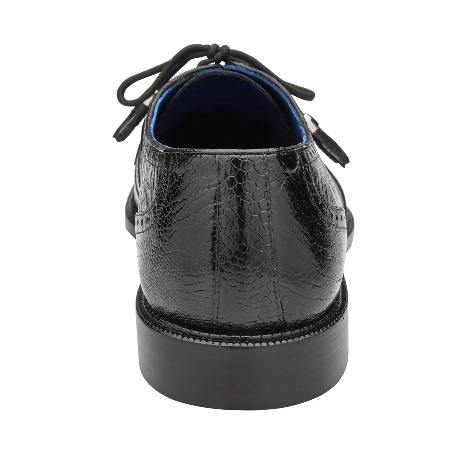 Belvedere Batta Black Ostrich Cap Toe Dress Shoe for Men - Image 5