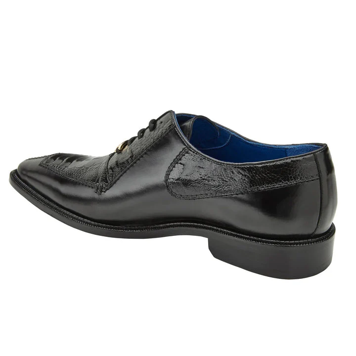 Belvedere Biagio Black Ostrich Leg & Italian Calf Lace Up Dress Shoe - Image 4