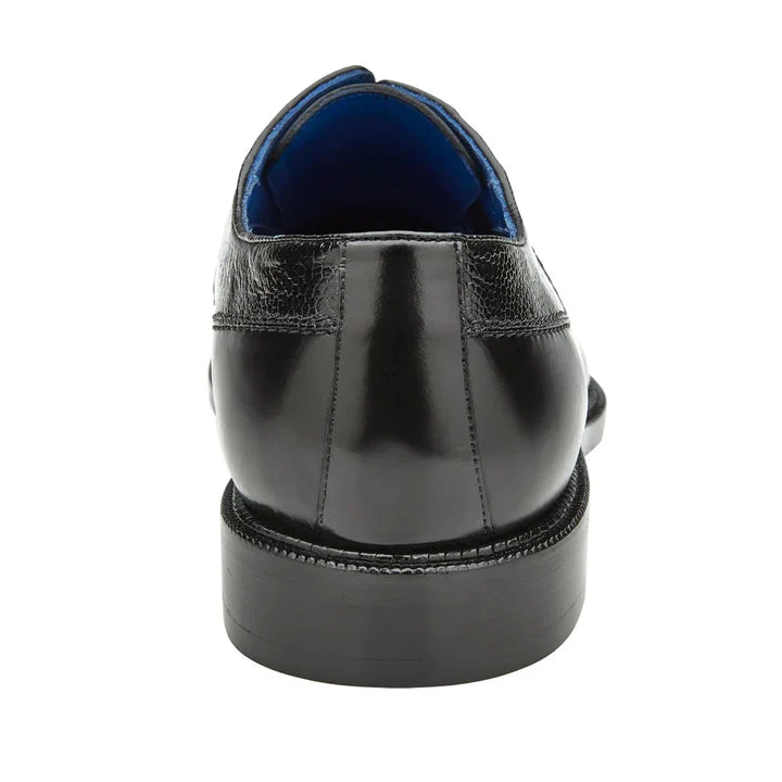 Belvedere Biagio Black Ostrich Leg & Italian Calf Lace Up Dress Shoe - Image 5