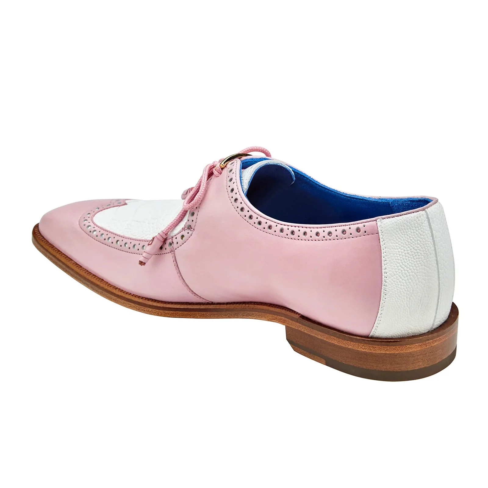 Men's Belvedere Etore Dress Shoe in Pink & White CLOSEOUT SIZE 9 | 9.5 - Image 4