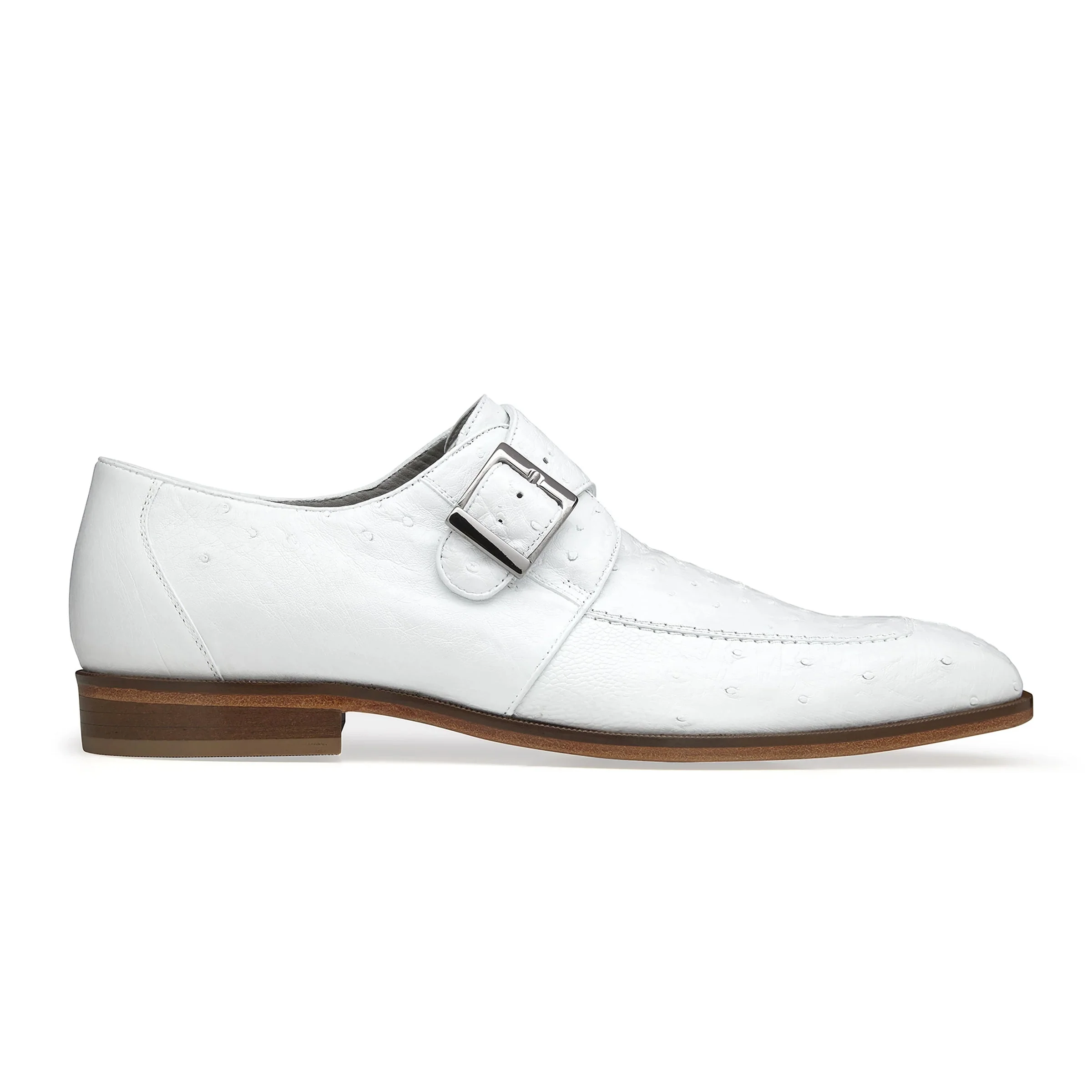 Belvedere Josh Ostrich Quill Monk Strap Shoe – Black - Image 7
