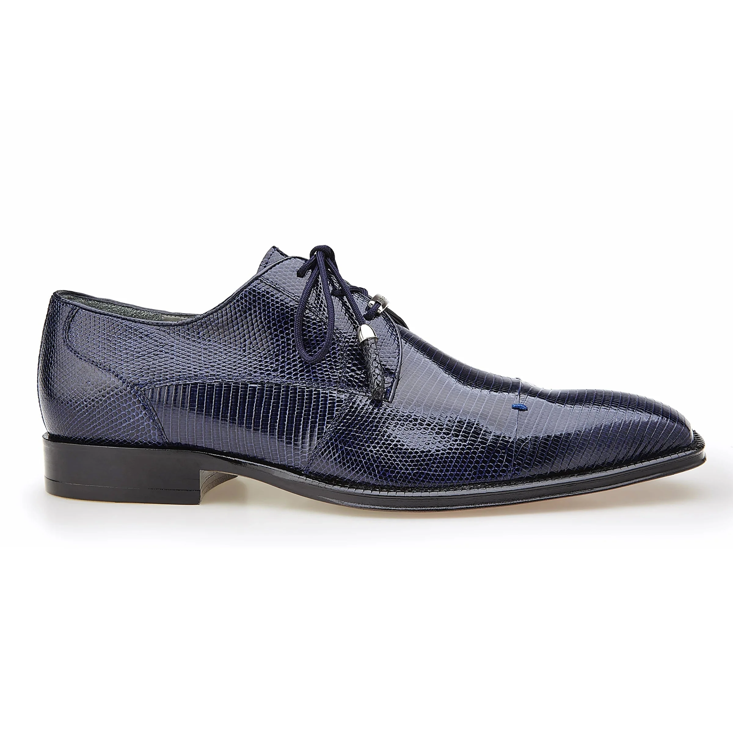 Belvedere Karmelo Lizard Cap Toe Dress Shoe – Navy