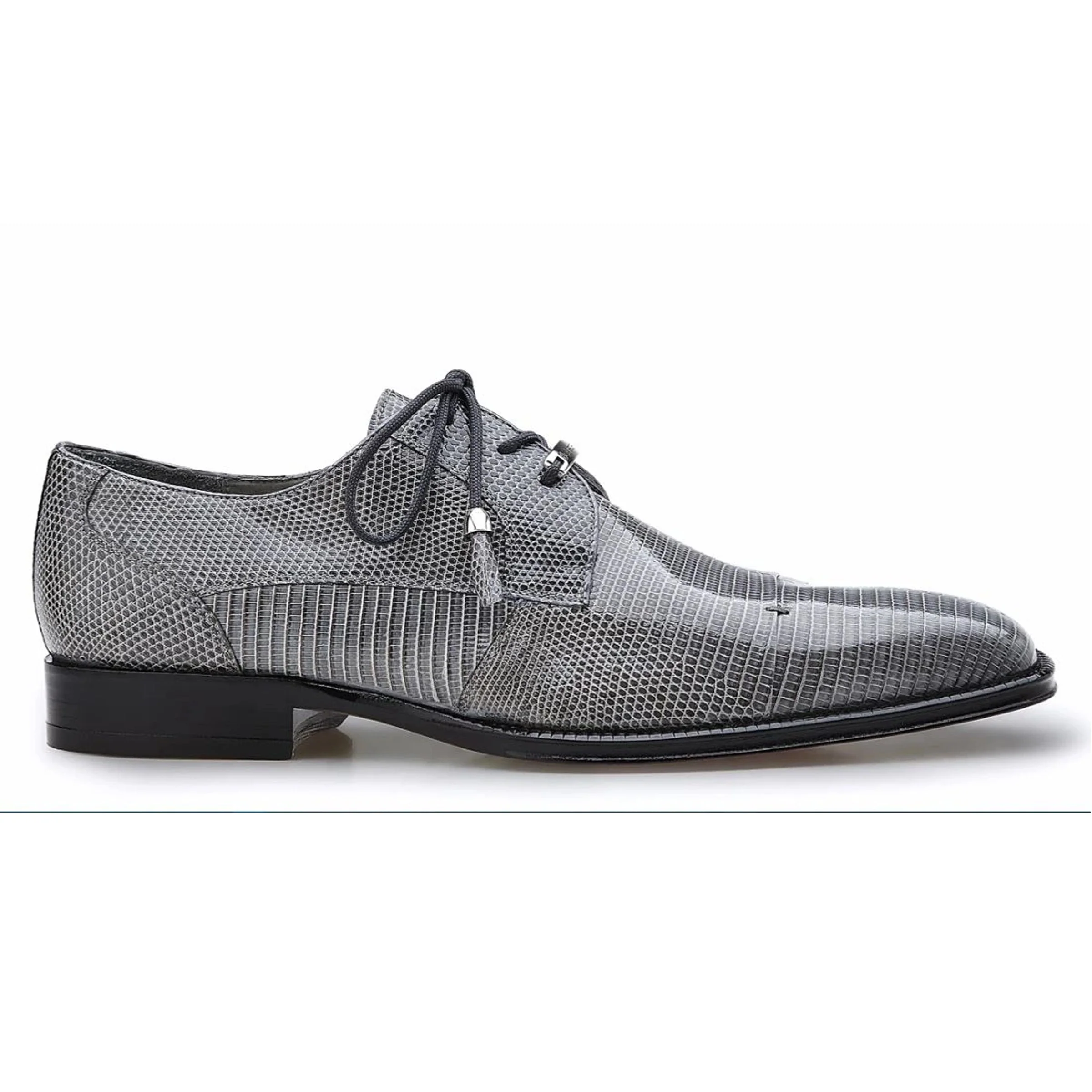Belvedere Karmelo Lizard Cap Toe Dress Shoe – Navy - Image 5