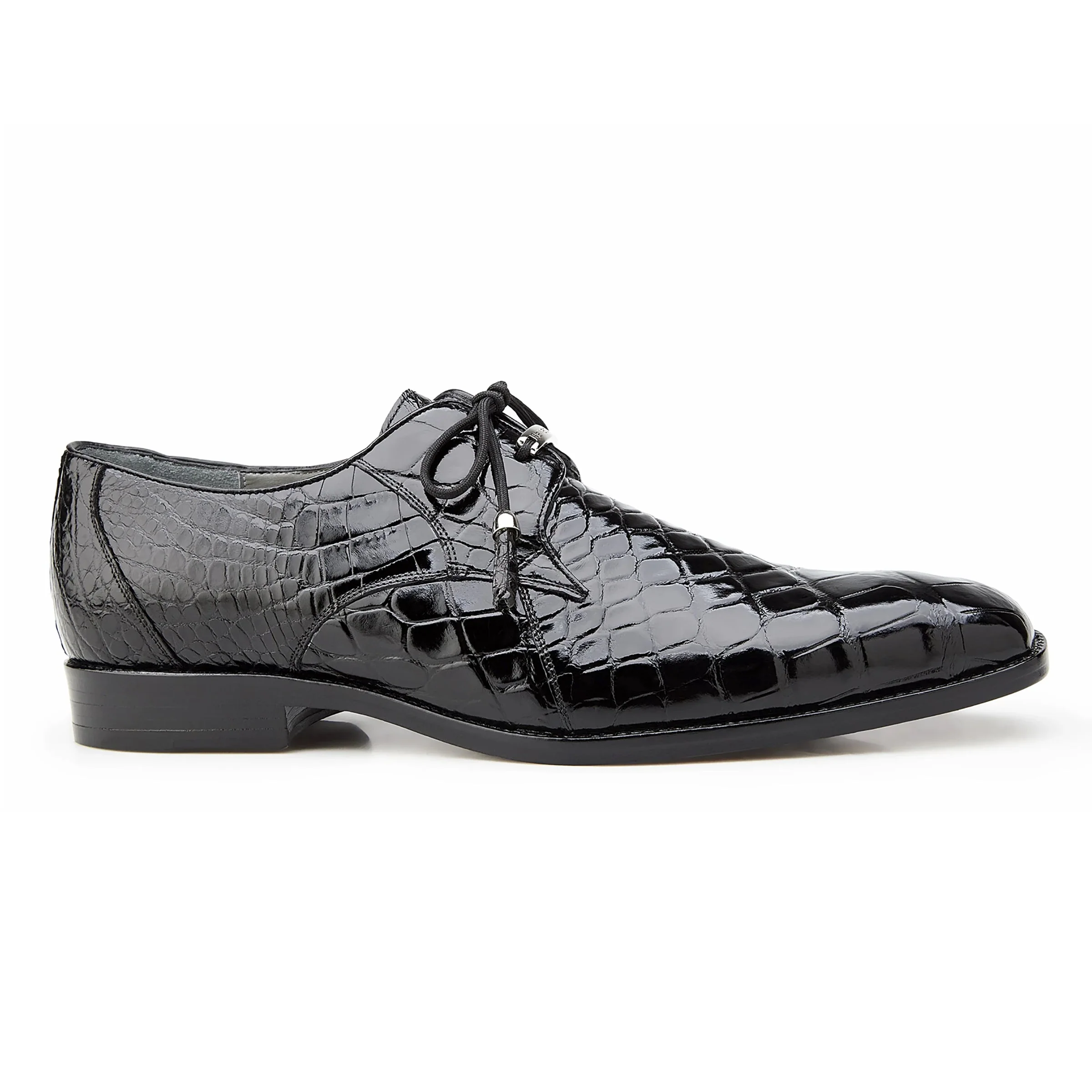 Belvedere Lago Grey Alligator Derby Dress Shoe for Men - Image 4