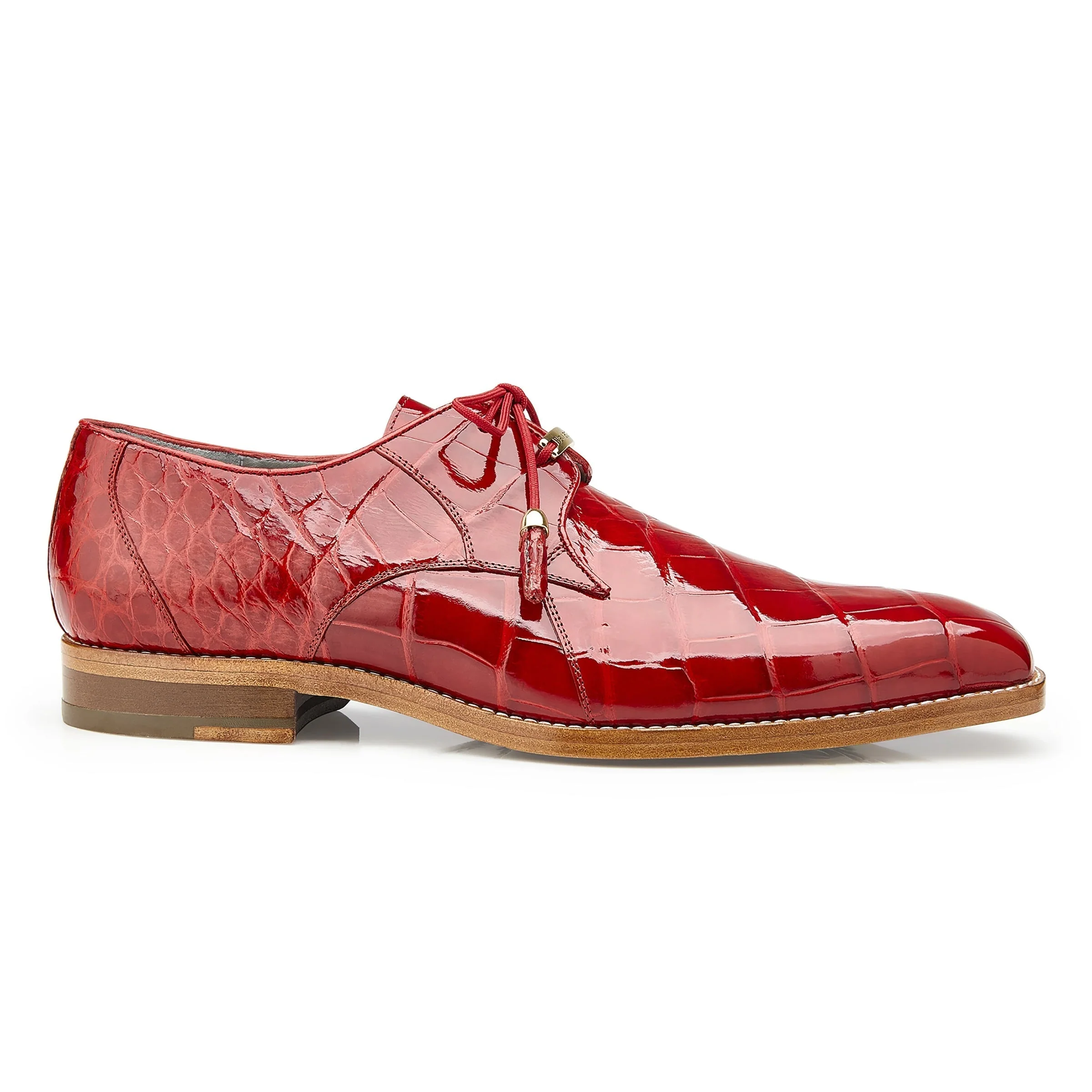 Belvedere Lago Grey Alligator Derby Dress Shoe for Men - Image 5
