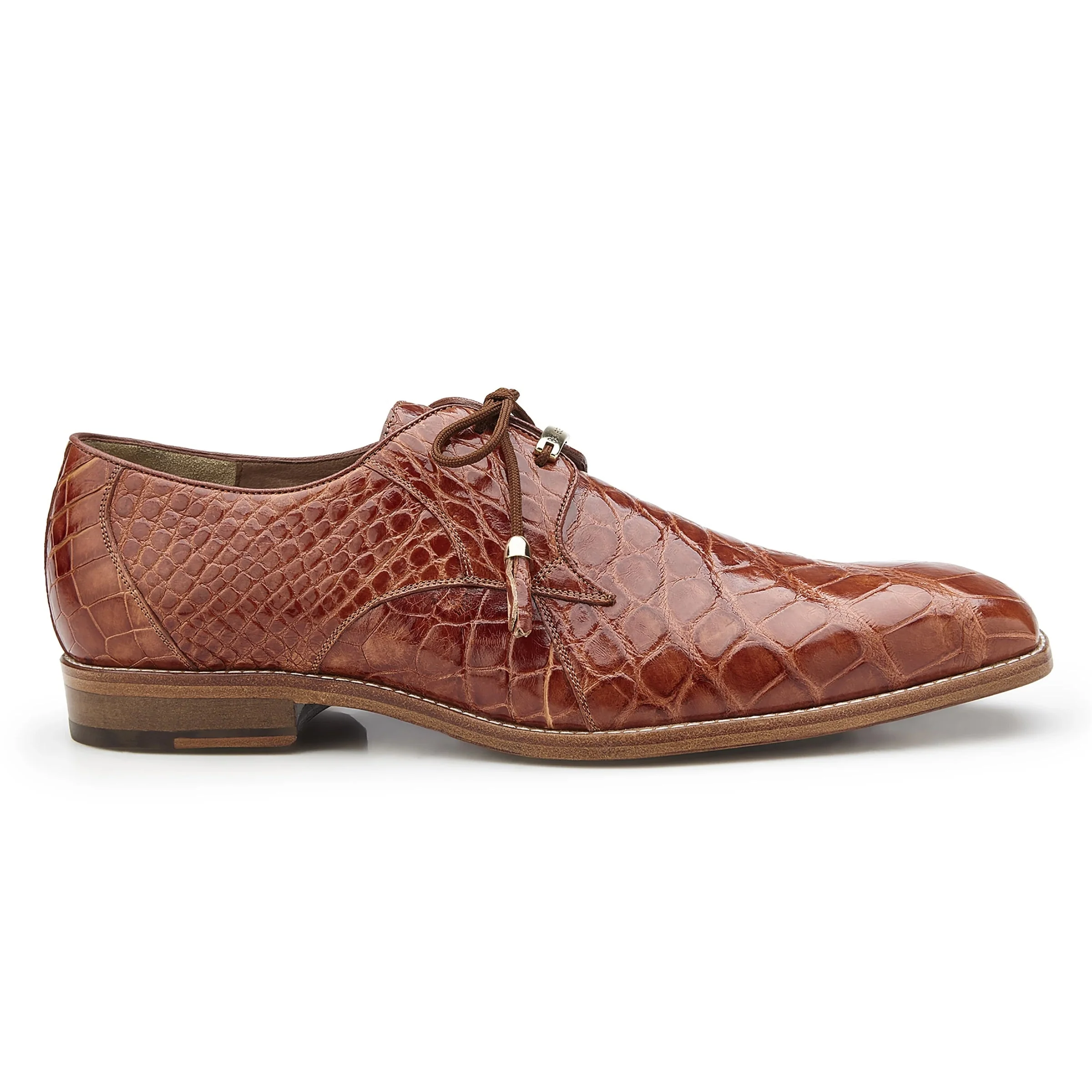 Belvedere Lago Alligator Derby Dress Shoe – Navy - Image 3