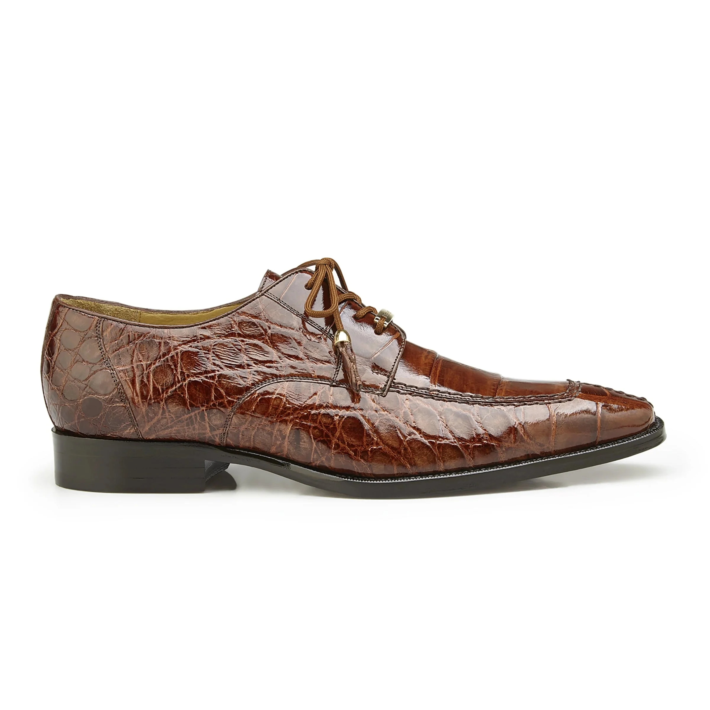Belvedere Lorenzo Brown Alligator Split Toe Dress Shoe for Men