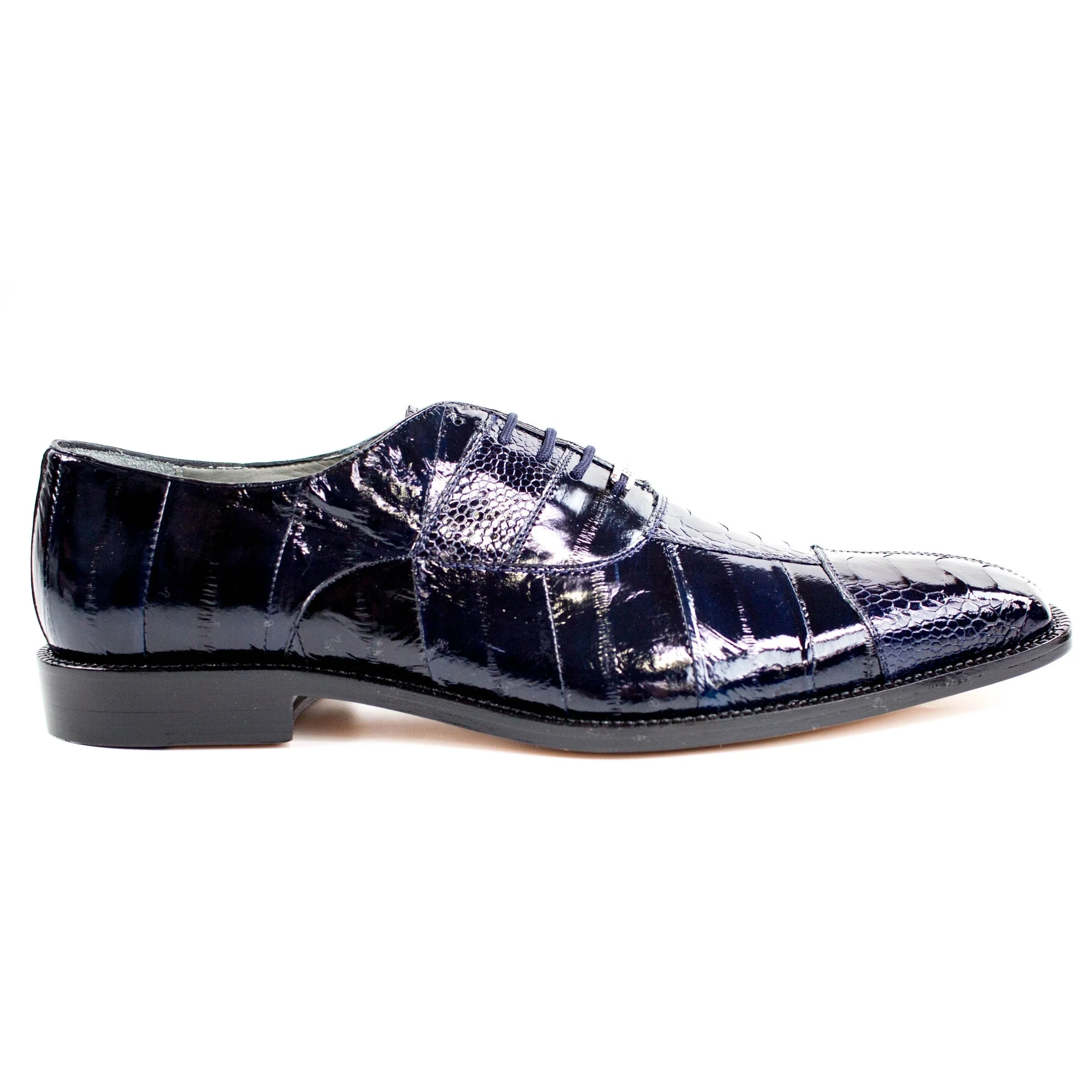 Belvedere Mare Tan Eel & Ostrich Cap Toe Men's Dress Shoe - Image 4