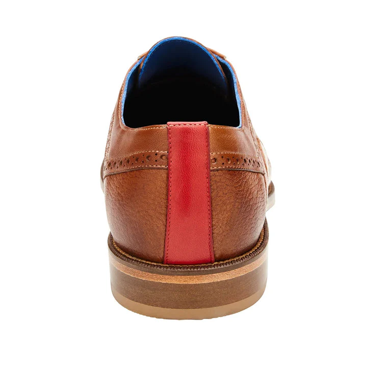 Men's Belvedere Roberto Calf & Alligator Wingtip Dress Shoe â Antique Saddle - Image 5