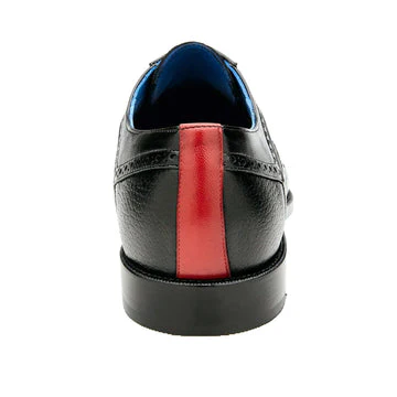 Belvedere Roberto Black Calf & Alligator Wingtip Dress Shoe for Men - Image 5