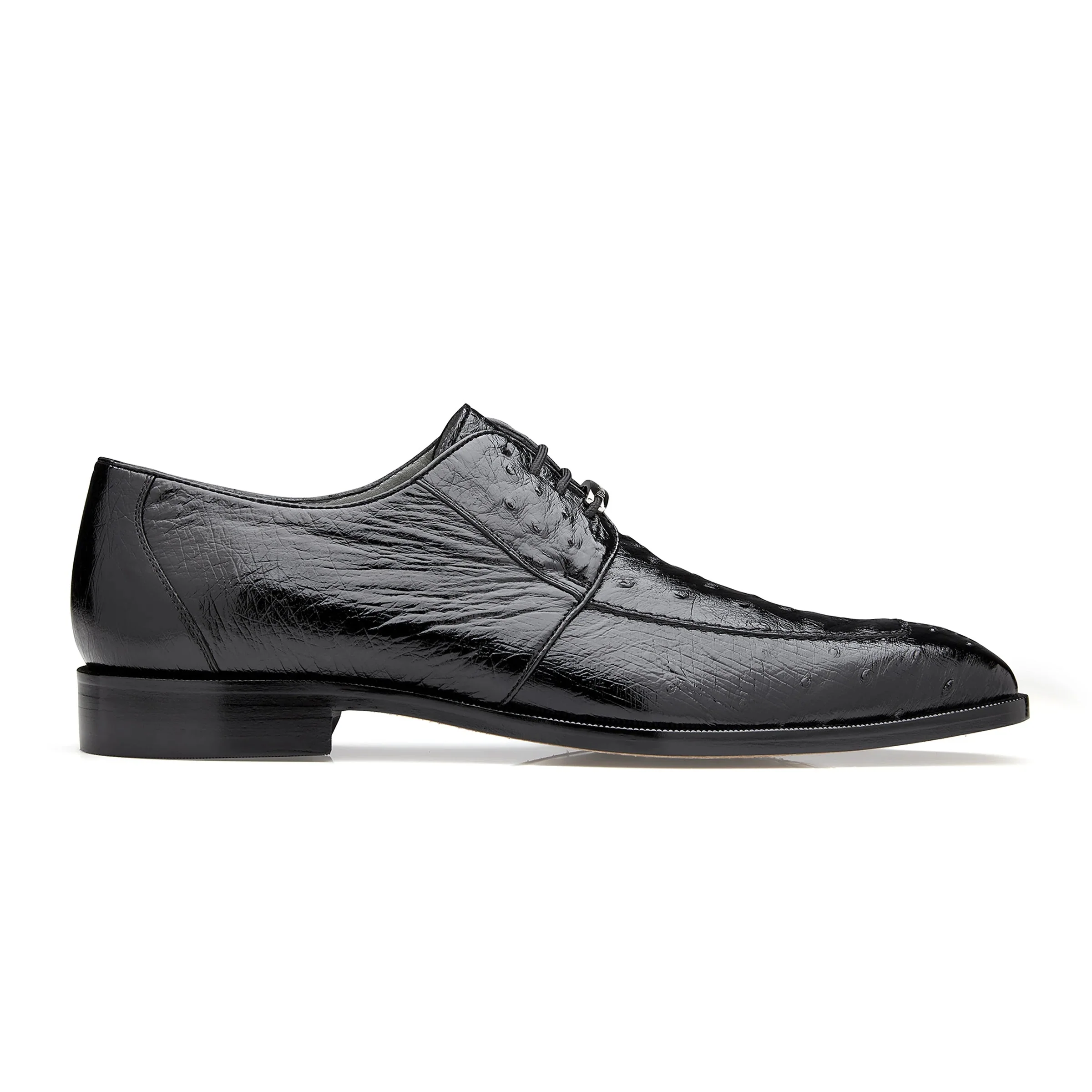 Belvedere Rovigo Calf & Ostrich Split Toe Dress Shoe Burgundy - Image 3