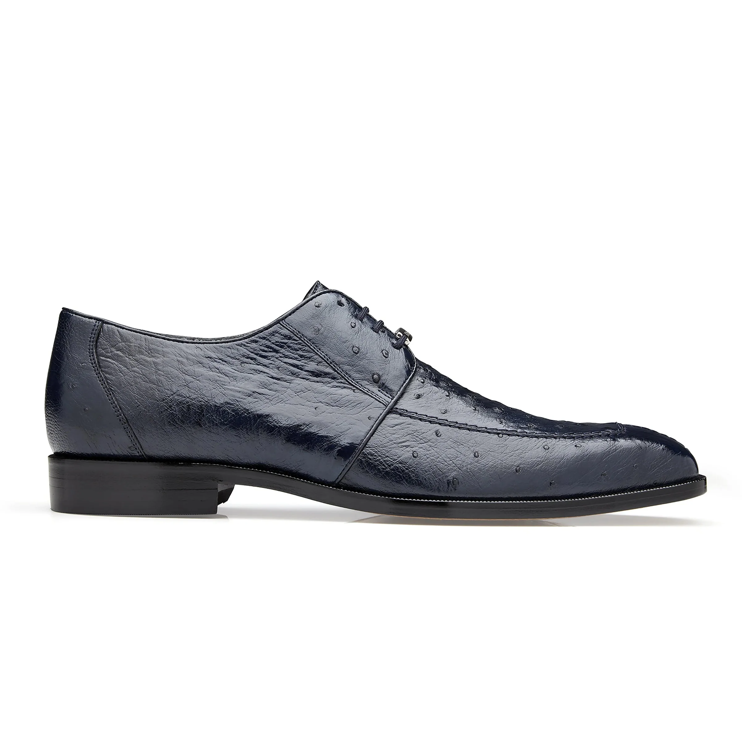 Belvedere Rovigo Navy Calf & Ostrich Split Toe Dress Shoe for Men