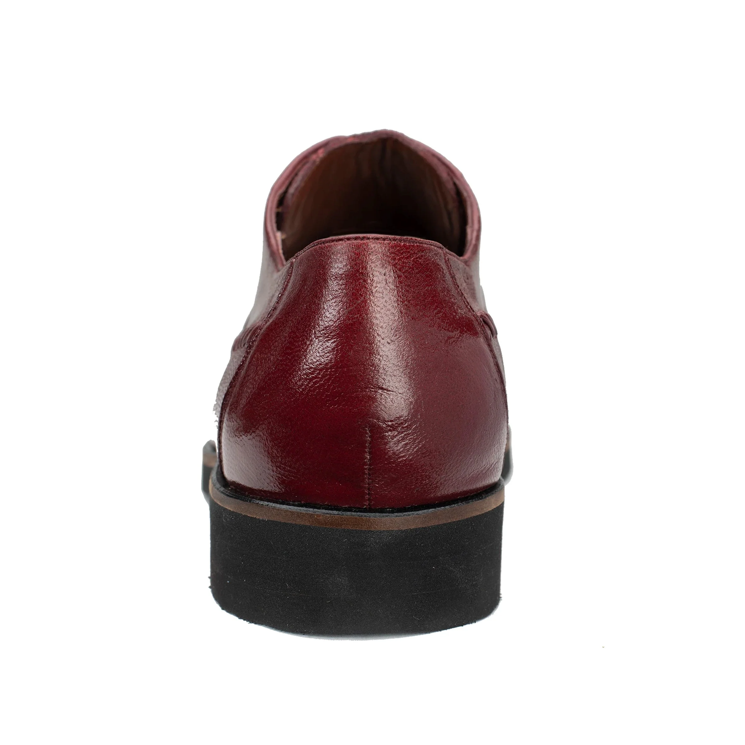 Belvedere Tyson Ostrich & Calf Dress Shoe - Burgundy - Image 4