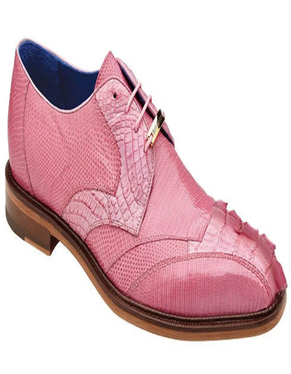 Belvedere Valter Men's Pink Crocodile Lizard Leather Dress Shoes - Image 2