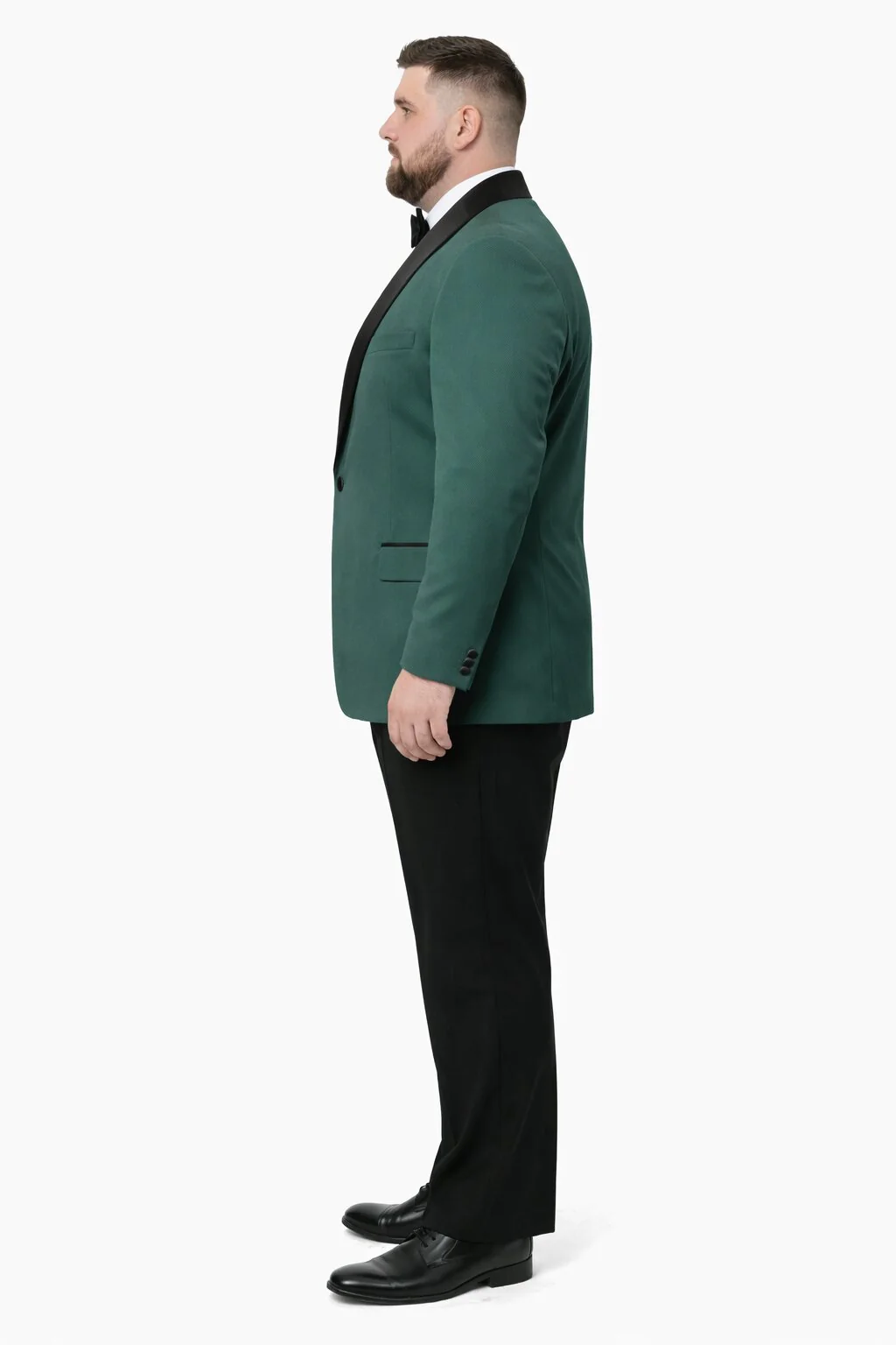 Mens Big and Tall Blazer - Green Plus Size Tuxedo Jacket - Image 3