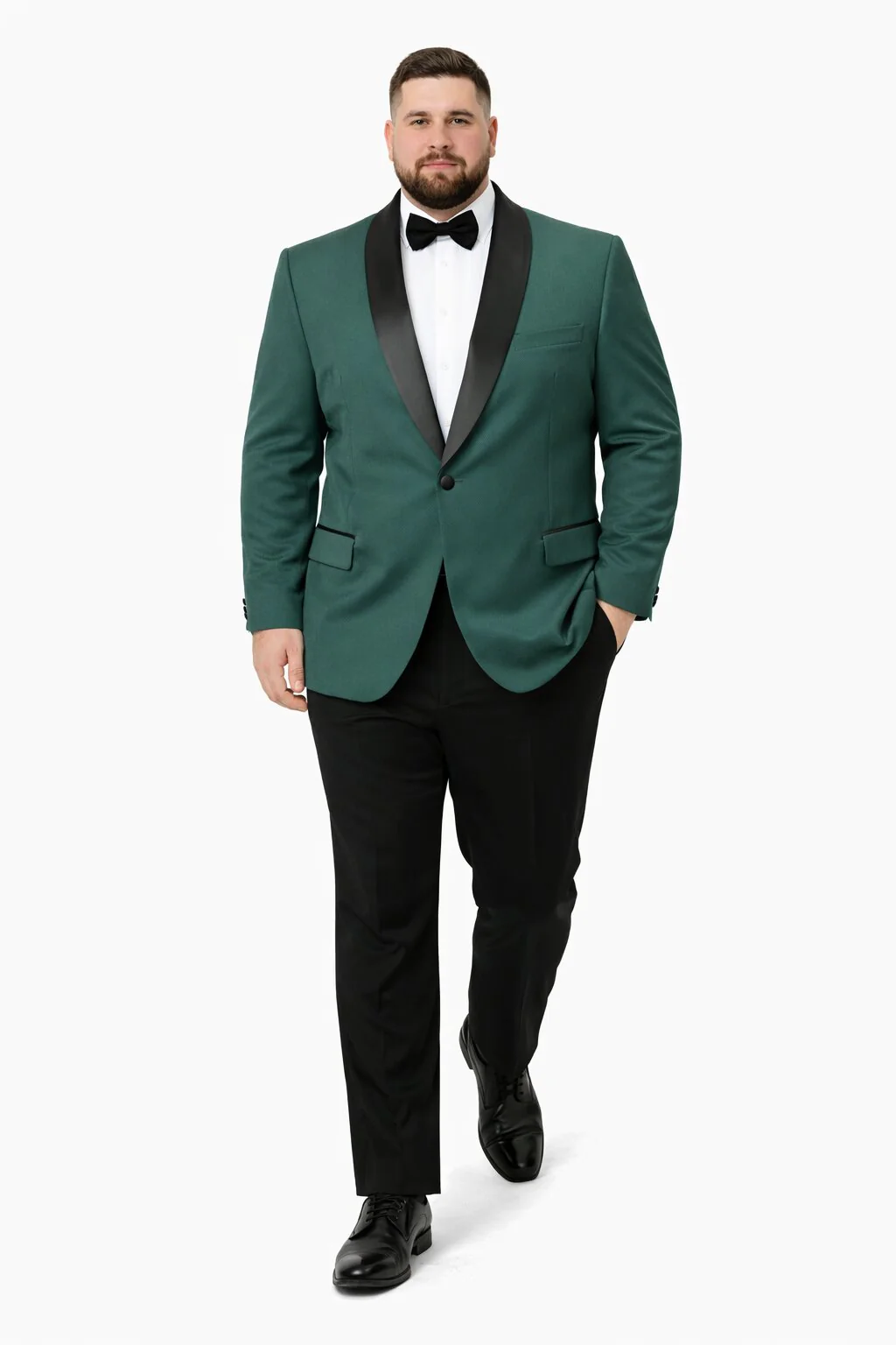 Mens Big and Tall Blazer - Green Plus Size Tuxedo Jacket - Image 5