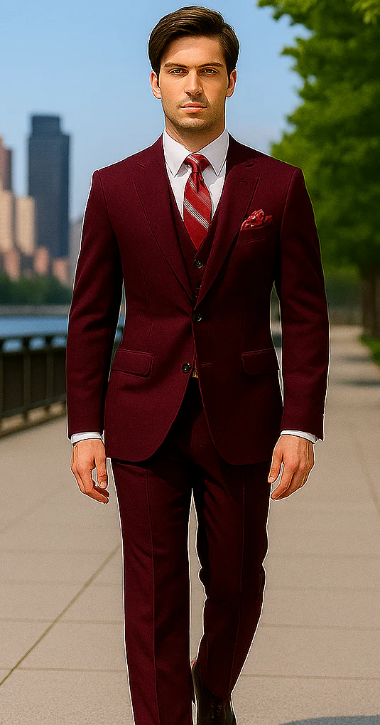 Plus Size Burgundy Suit for Every Occasion - Image 5