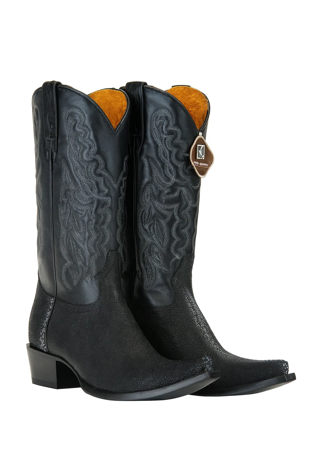 Men'S Black 13 Embroidered Leather Shaft Handcrafted Dress Cowboy Boot Cheap Priced For Sale Online - Image 6