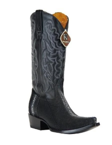 Men'S Black 13 Embroidered Leather Shaft Handcrafted Dress Cowboy Boots Cheap Priced For Sale Online