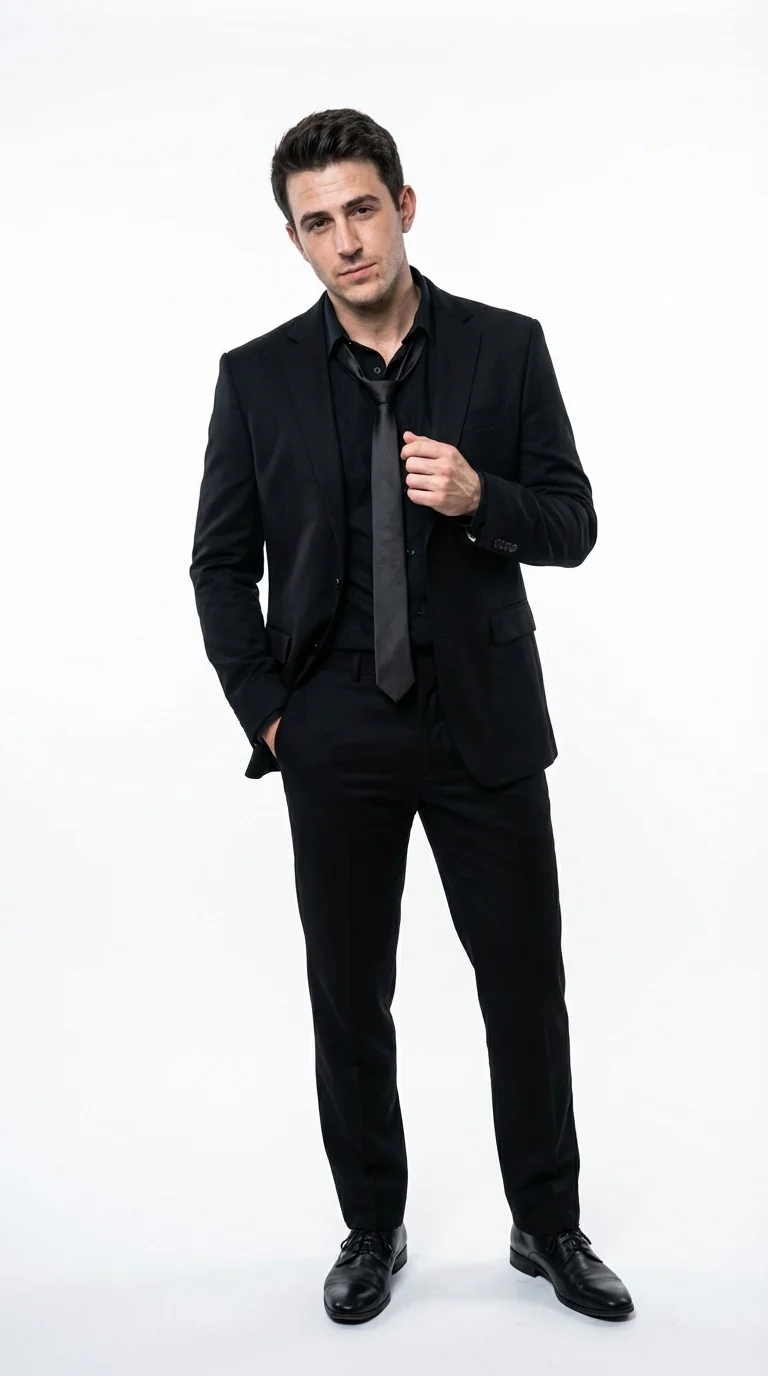 Mens Black Blazer – John Wick Inspired Classic Formal Blazer for Men Sleek Action Style Evening Jacket - Image 2