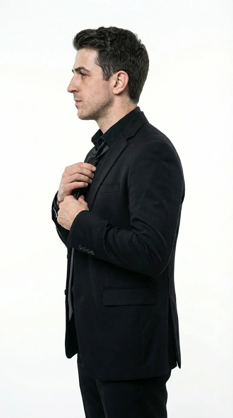 Mens Black Blazer – John Wick Inspired Classic Formal Blazer for Men Sleek Action Style Evening Jacket - Image 6