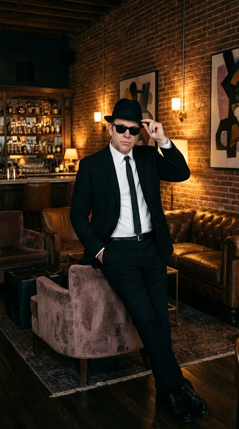 Mens Black Blazer – Vincent Vega Inspired Pulp Fiction Style Classic Formal Blazer for Men Retro Vintage Jacket - Image 11