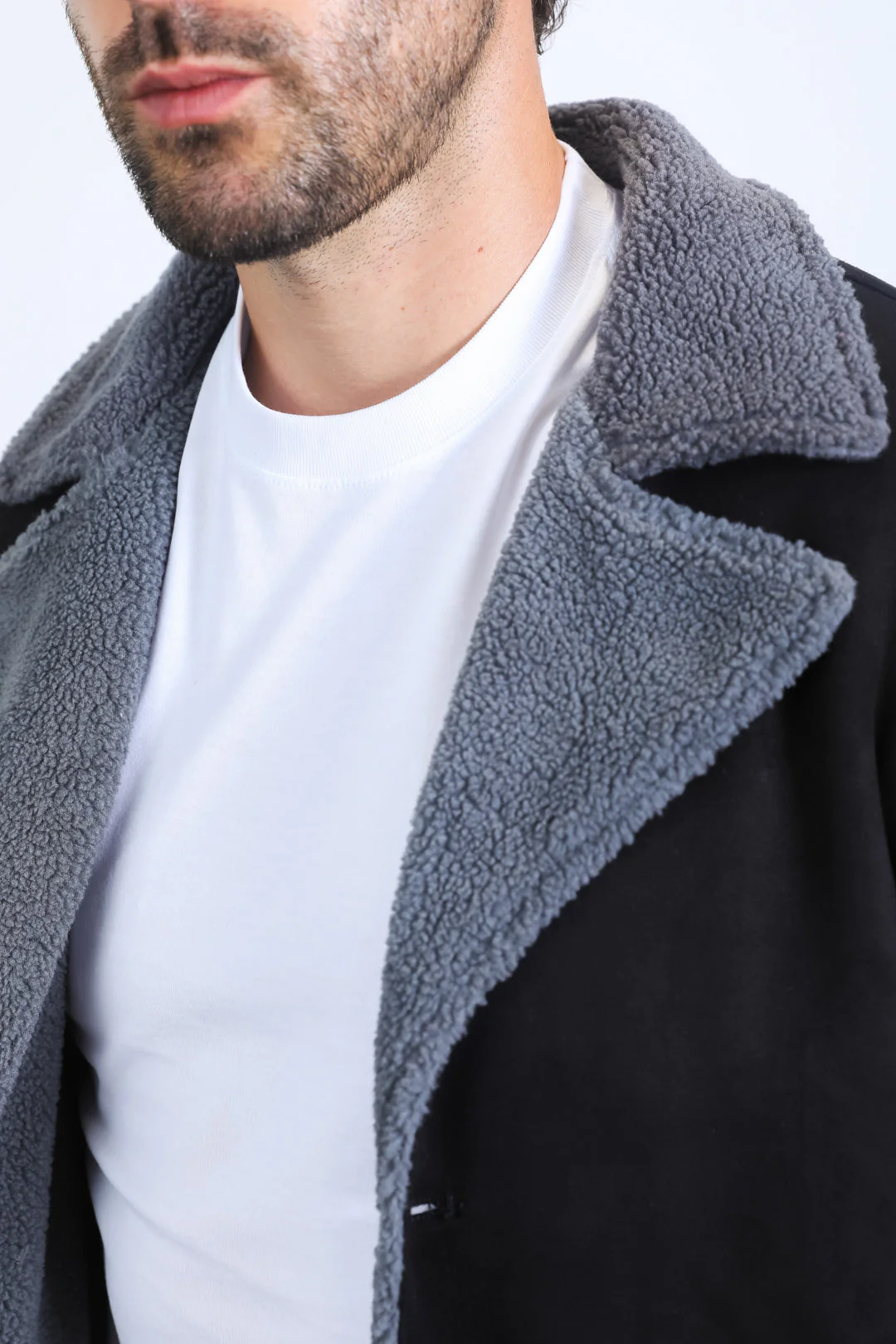Men’s Black Faux Suede Western Overcoat – Longline Cowboy Style Jacket - Image 8