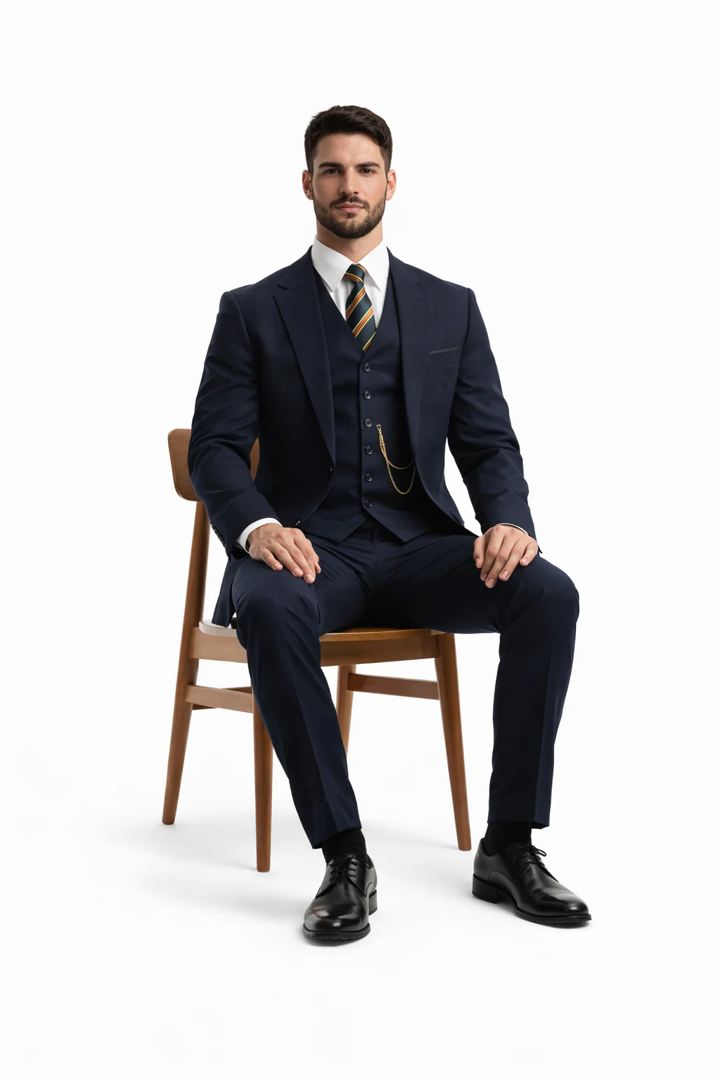 Men's Black Peak Lapel Peaky Blinders Suit - Peaky Blinder Outfits+ Overcoat + Hat (Peaky Blinder Custome) - Image 5