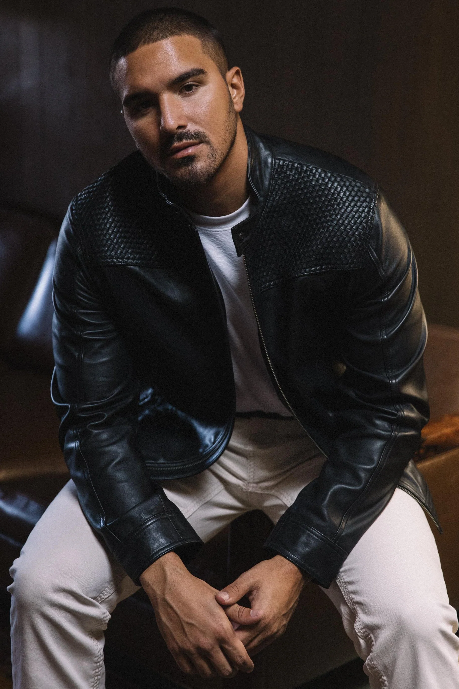 Mens Black Platini Western Leather Jackets - Vintage Cowboy Style - Image 5