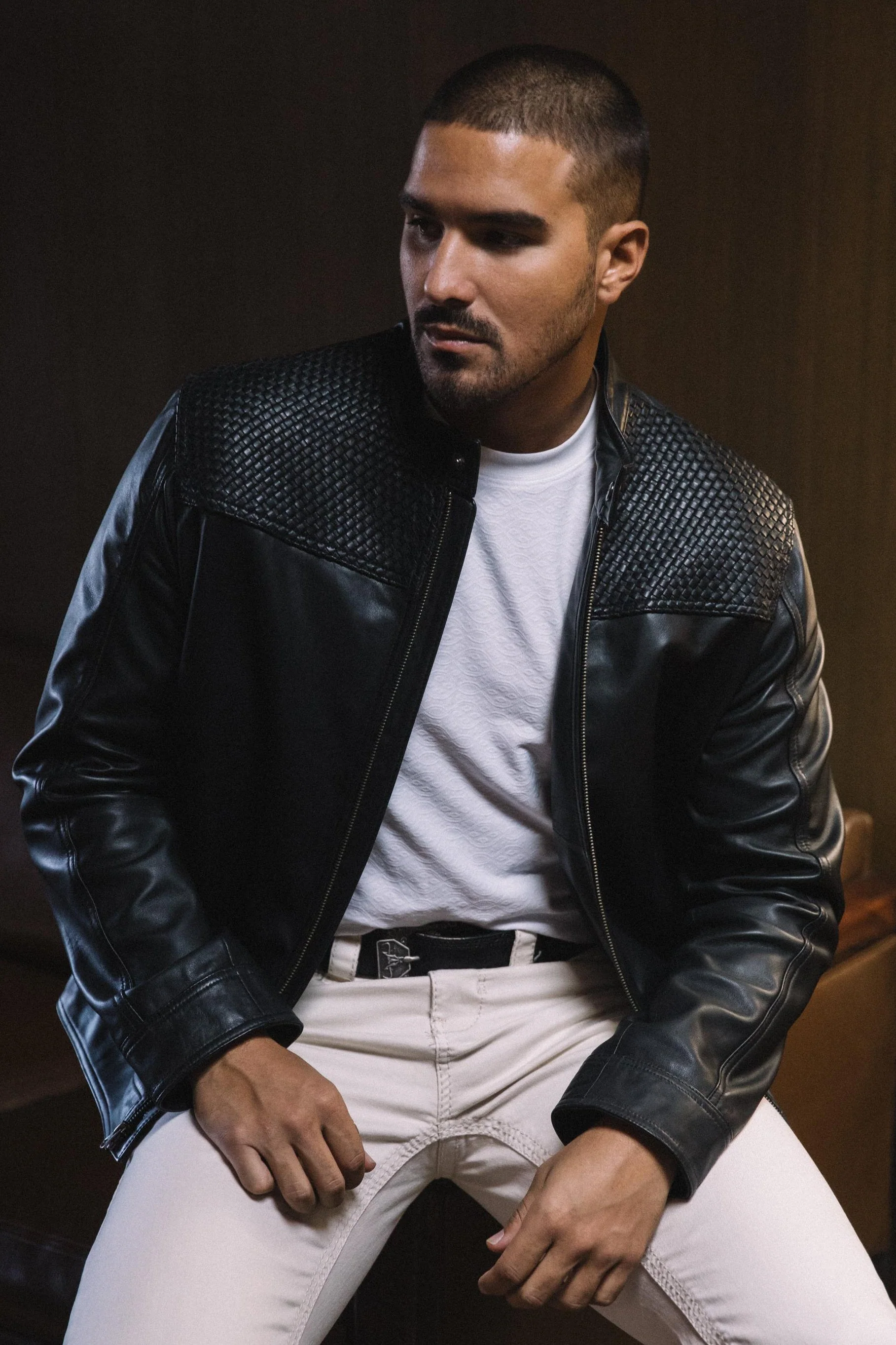 Mens Black Platini Western Leather Jackets - Vintage Cowboy Style - Image 8