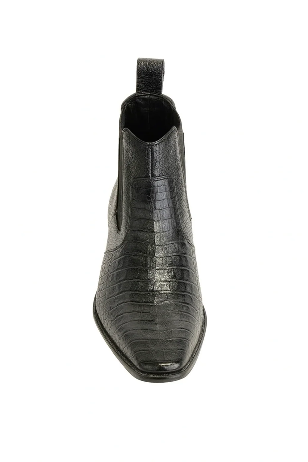 Men's Black Vestigium Boots Genuine Caiman Belly Chelsea Boots - Image 3