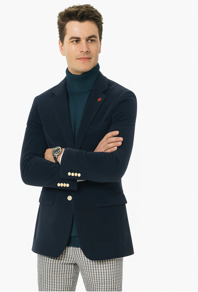 Mens Blazer French Blue - Image 5