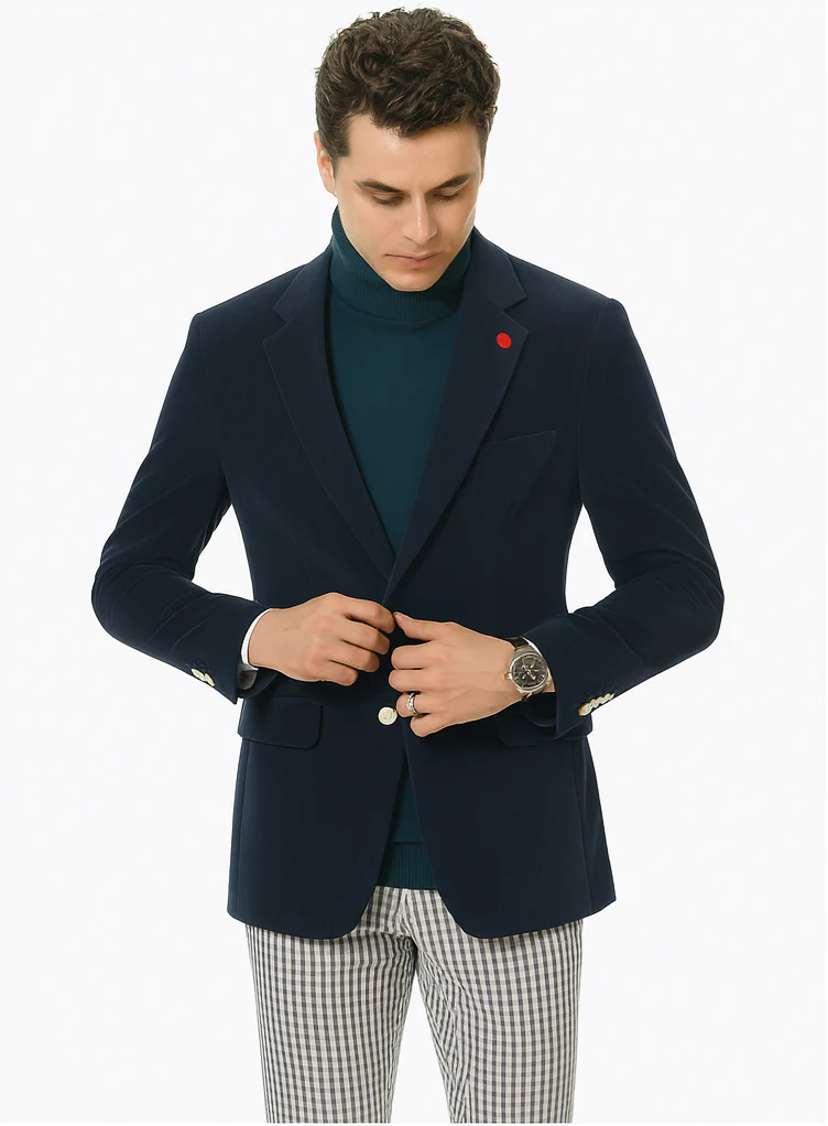 Mens Blazer French Blue - Image 8