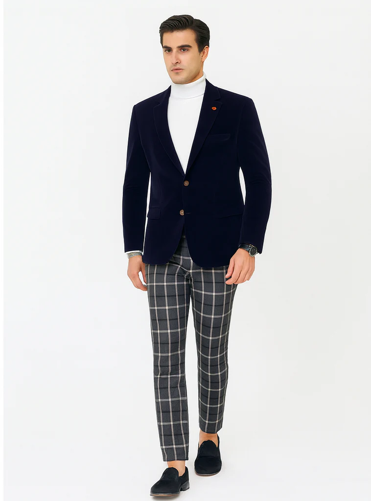 Mens Blazer Navy - Image 6