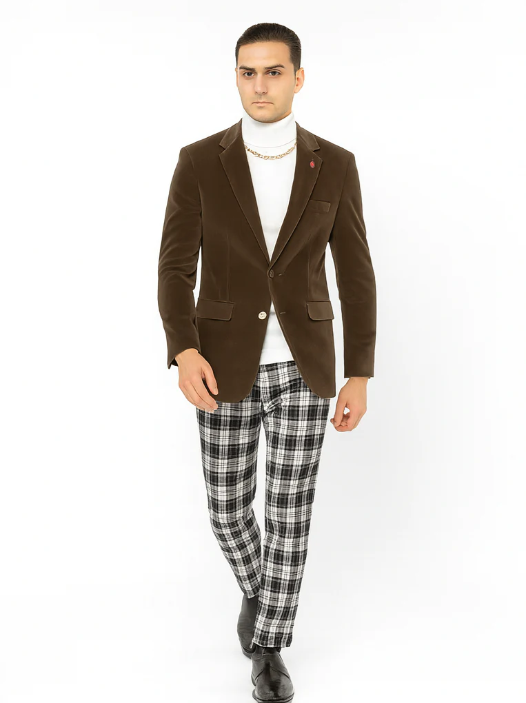 Mens Blazer Taupe - Image 6