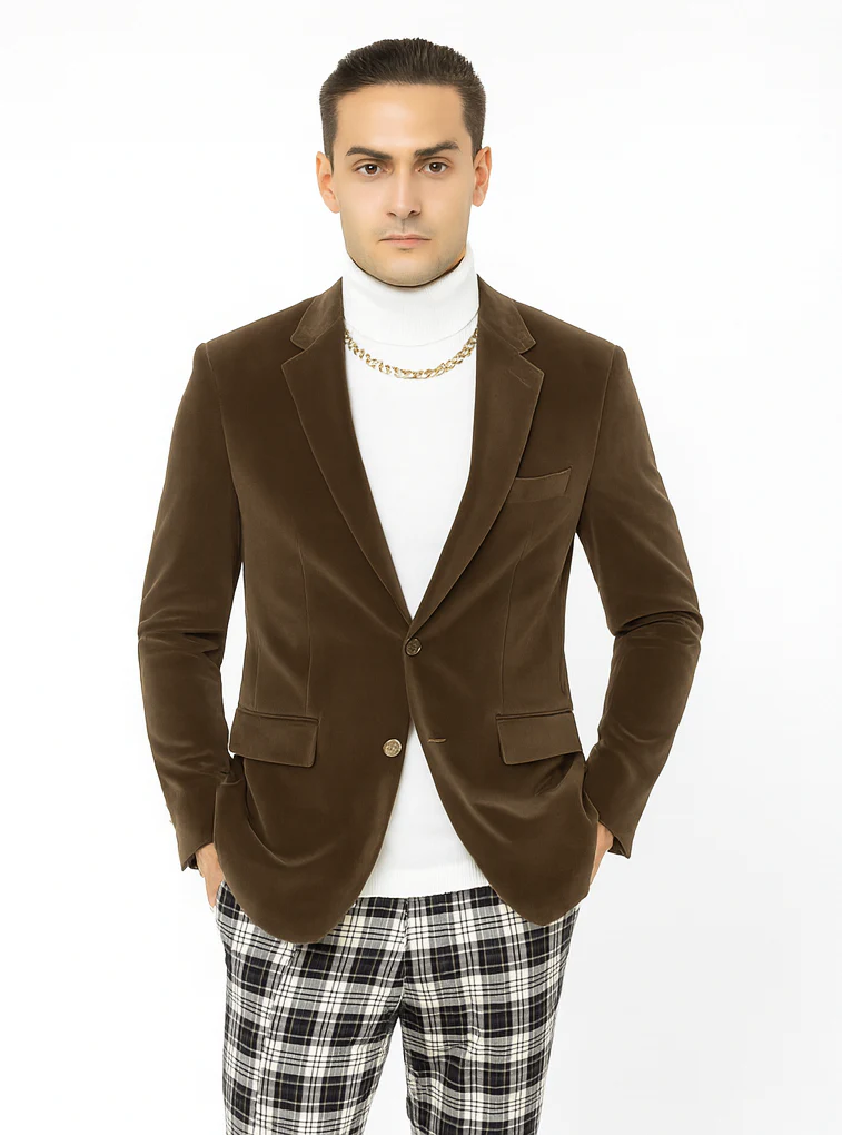 Mens Blazer Taupe - Image 7