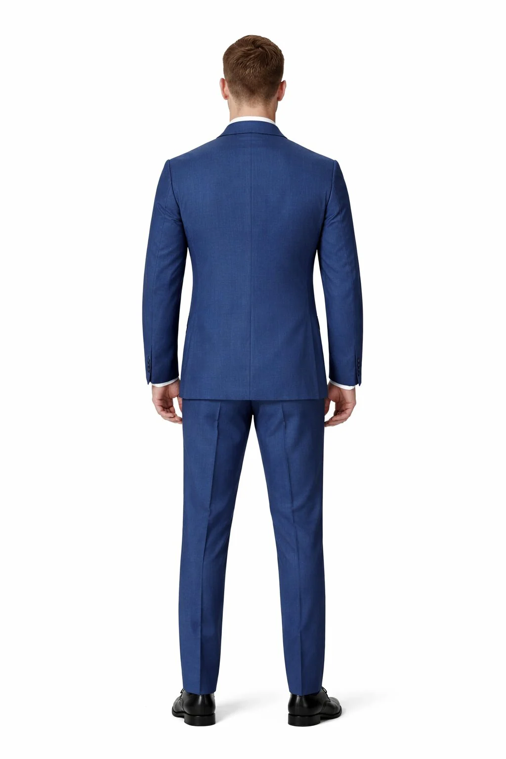 Mens Blue Wool Tiglio Double Breasted Suit – Classic Peak Lapel Suit - Image 2
