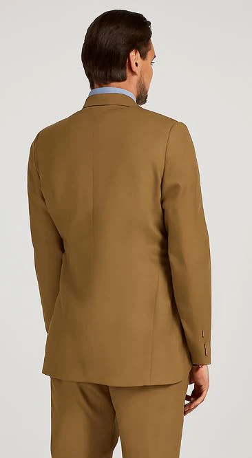 Men'S Camel ~ Khaki 2-Button 2 Piece Suits - Two Piece Business Suits Suit - Image 3