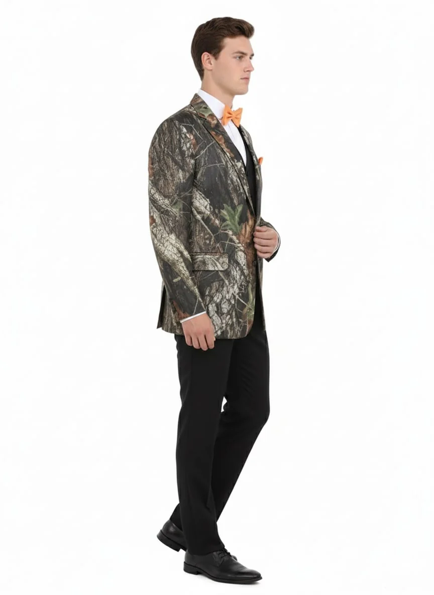 Mens Camo Sport Jacket - Camouflage Blazer - Camo Sport Coat in Green and Brown Color - Image 3