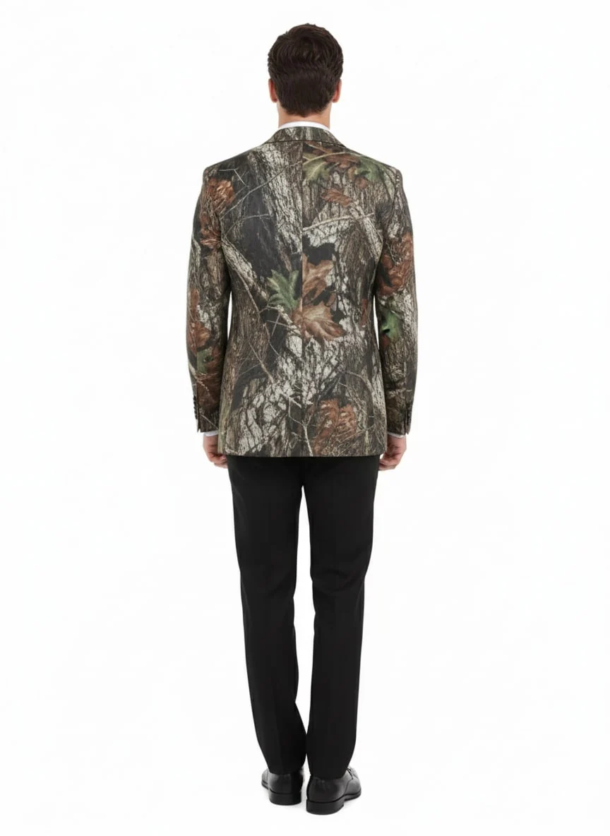 Mens Camo Sport Jacket - Camouflage Blazer - Camo Sport Coat in Green and Brown Color - Image 5