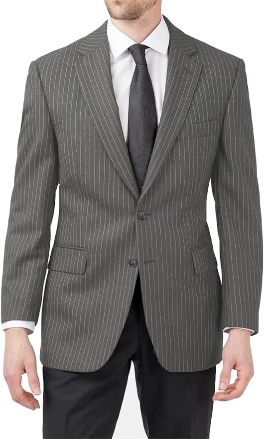 Mens Charcoal Gray Pinstripe Western Blazer β Classic Cowboy Style Jacket for Business, Formal and Smart Casual Wear - Image 14