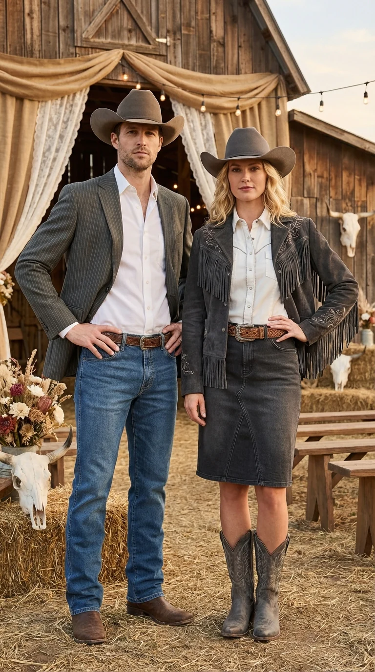 Mens Charcoal Gray Pinstripe Western Blazer β Classic Cowboy Style Jacket for Business, Formal and Smart Casual Wear - Image 8