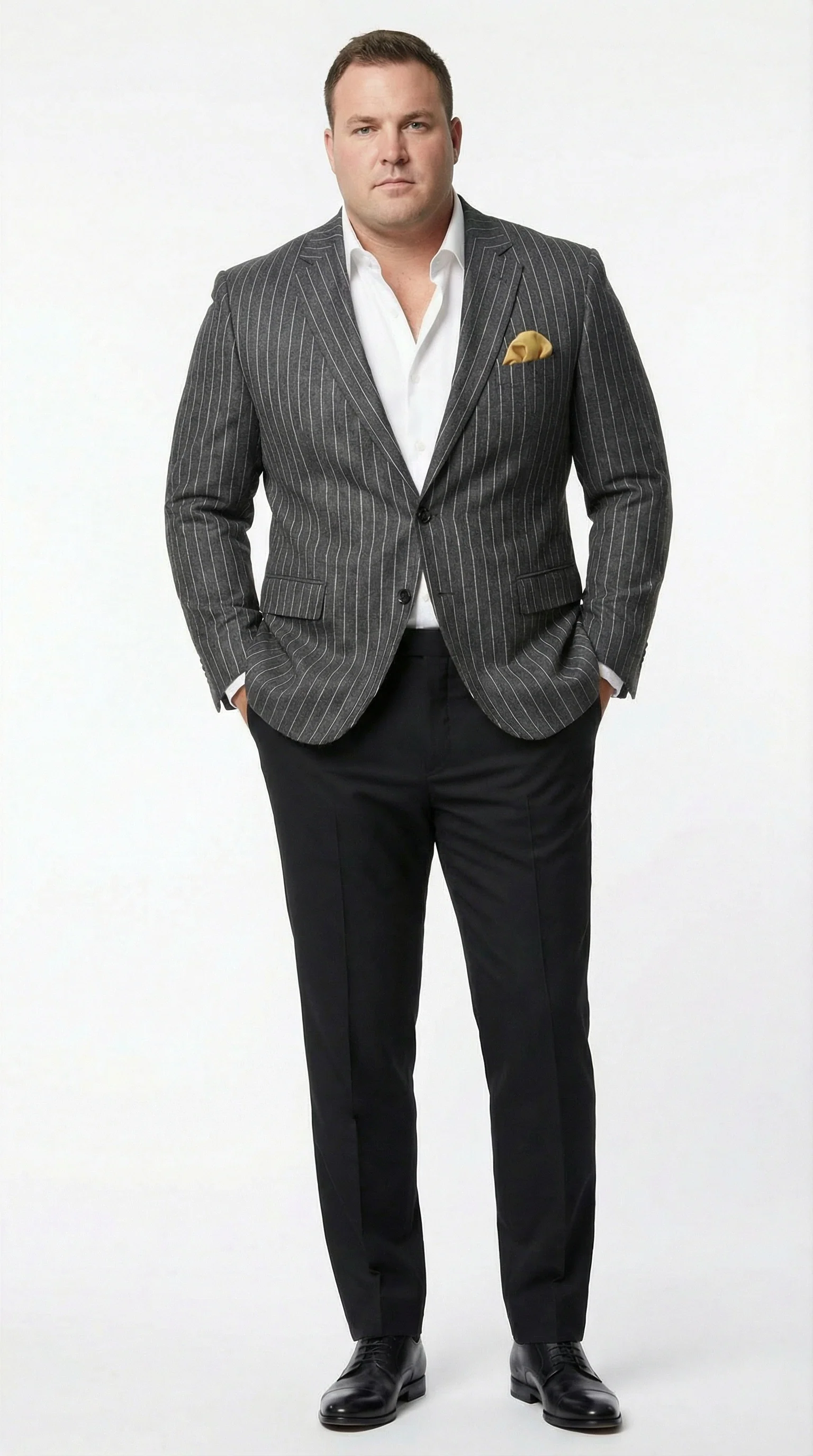 Mens Charcoal Pinstripe Blazer – Classic Tailored Formal Jacket for Business, Office and Evening Wear - Image 7